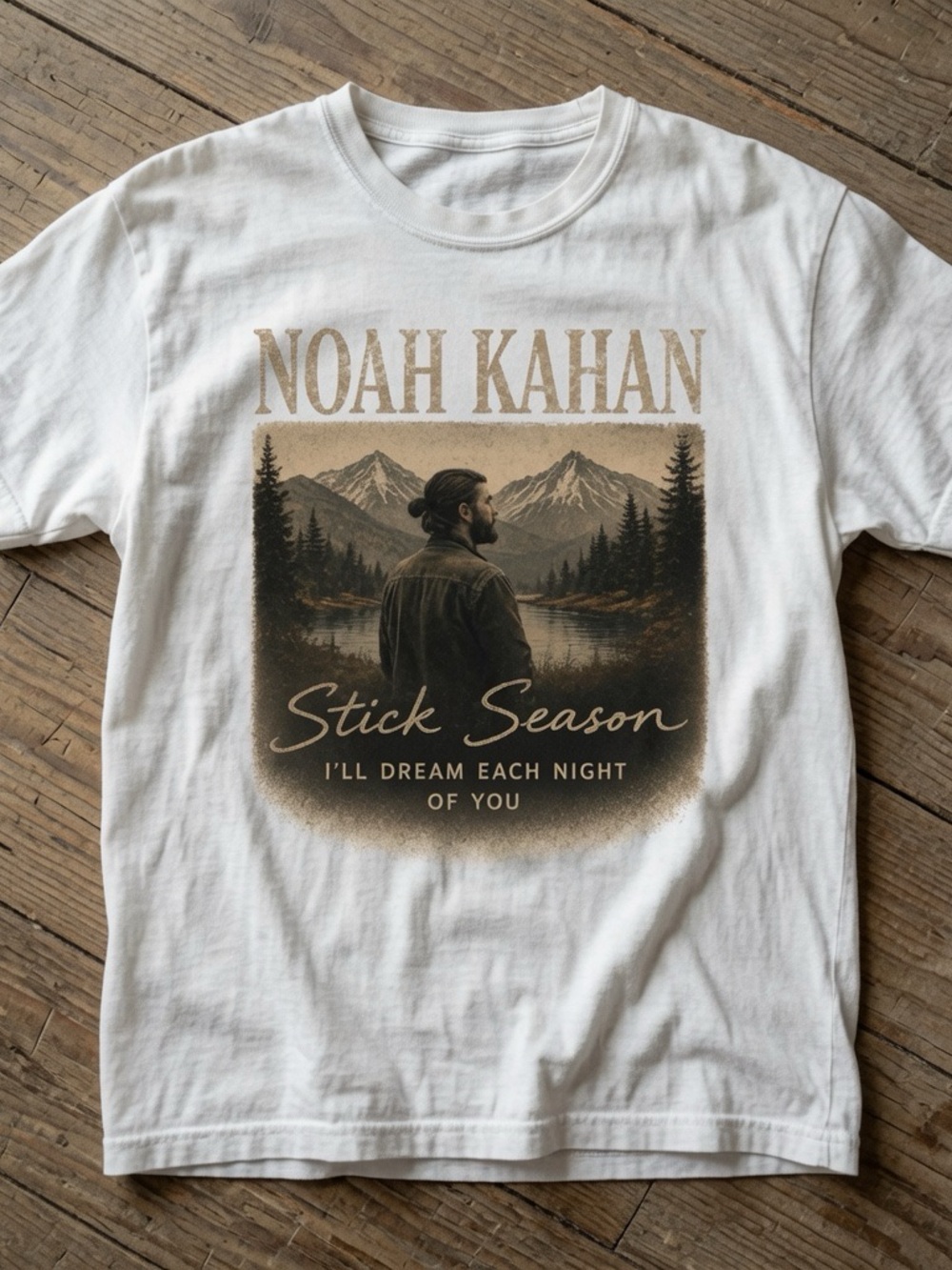 Noah Kahan Stick Season T-Shirt | Vintage Mountain Graphic Tee